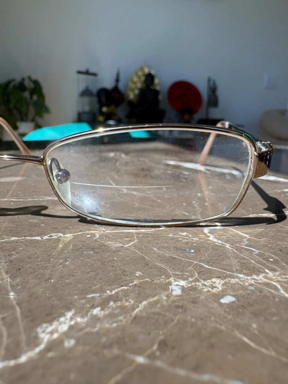 FENDI F769R Vintage 80s 90s Silver Rectangle Eyeglasses Reading Italy Made READ